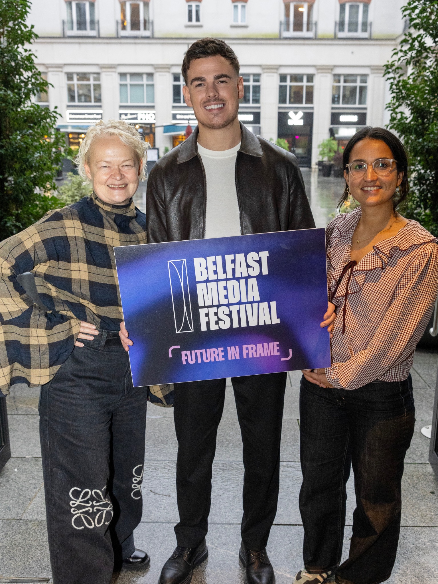 James Blake speaking at Belfast Media Festival